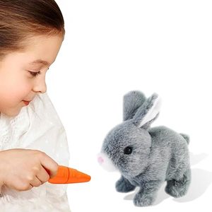 Jouet interactif électronique lapin pour enfants avec effets sonores - Peluche qui marche, aboie, fait bouger la queue et s'étire - Product Image 5
