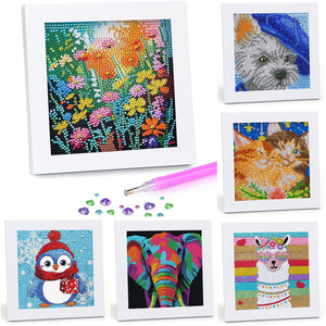 Kit di Pittura Diamantata 5D per Bambini e Principianti, Simpatici Animali, Kit Artistico Fai-da-Te con Diamanti Rotondi di Grandi Dimensioni - Product Image 1