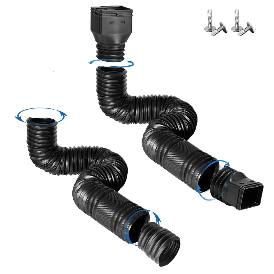 Телескопическая серебряная металлическая дождевая цепь садовый Декор Центральные элементы из ПВХ водосточной трубы