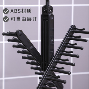 360度旋转20领带架壁橱收纳器脖子领带领带腰带围巾防滑支架衣架 - Product Image 2