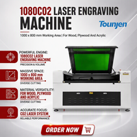 Machine de découpe et de gravure au laser CO2 1080 avec plateau de 1000x800 mm pour travaux de signalétique et d'affichage