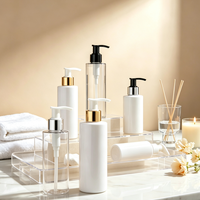 Bouteilles de lotion en plastique PET, emballages cosmétiques rechargeables pour shampoing, nettoyant visage, contenants vides pour soins personnels avec pompe