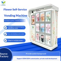 Kiosque de vente de fleurs F81 pour hôtels, distributeur automatique intelligent sans personnel, bouquets de fleurs, module 5G intégré, paiement par carte de crédit