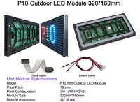 Panneau Offre Spéciale OEM léger et étanche, couleur P10, module d'affichage extérieur 320*160mm, écran LED pour événements