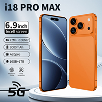 Smartphone Global 18 Pro Max 5G Baterai 8000mAh Layar 7.3 Inci CPU Octa Core Kamera Belakang 108MP Layar OLED HD Refresh Rate 120Hz