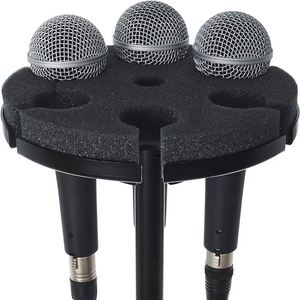Miễn phí OEM chuyên nghiệp cầm tay <span class=keywords><strong>Microphone</strong></span> Bar chủ mic đứng kim loại 6 mic chủ 6 trong 1 với bọt kính chắn gió - Product Image 1