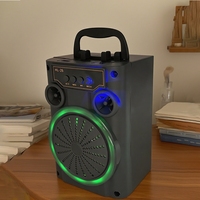 Speaker Nirkabel Berkualitas Tinggi, Speaker Lampu Warna-warni, Flash Drive USB dengan Slot Kartu, Speaker Mikrofon