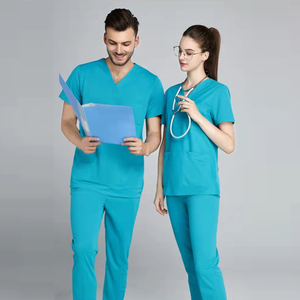 Divise Ospedaliere <span class=keywords><strong>Blu</strong></span> all'Ingrosso, Completi per Infermiere, Vari Colori, Design per Uniformi Ospedaliere - Product Image 5