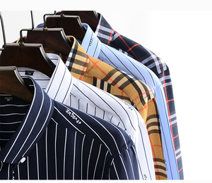 Camisas de negocios de lujo, premium, a medida, de corte clásico y con estampado para oficina corporativa y uso diario informal. - Product Image 4