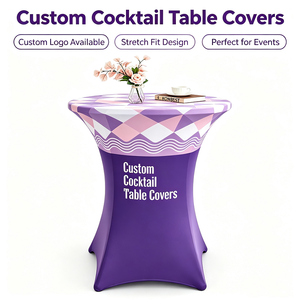Tela Elástica Resistente y Fácil de <span class=keywords><strong>Limpiar</strong></span> <span class=keywords><strong>para</strong></span> Mesas de Cóctel Altas Personalizadas <span class=keywords><strong>para</strong></span> Eventos Corporativos y Ceremonias - Product Image 1