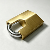 Cadenas en laiton massif 50mm 60mm avec anse semi-cachée en acier trempé, antivol, pour portail extérieur, garage, clôture