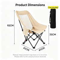 Chaise de camping pliante moderne à 3 positions réglables, avec dossier haut en maille respirante et poche latérale, portable pour la plage et la pêche