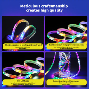 Striscia <span class=keywords><strong>LED</strong></span> ad Alta Tensione per Esterni, Luce al <span class=keywords><strong>Neon</strong></span> Flessibile Cambiacolore per Atmosfera Festiva - Product Image 4