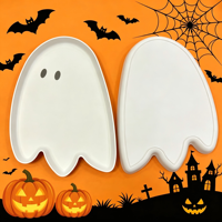 Nouvelles assiettes à dîner en mélamine de forme irrégulière, parfaites pour Halloween et les fêtes