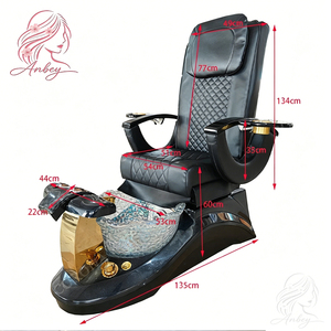 Poltrona Multifunzione di Lusso <span class=keywords><strong>per</strong></span> Salone di Manicure, Vasca <span class=keywords><strong>per</strong></span> Pedicure, Reclinabile, Regolabile, con Massaggio Elettrico - Product Image 6