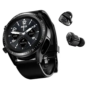 JM03 2 In 1 Round Screen Smartwatch Electronics Double Used Smart Watch With Wireless Earbuds