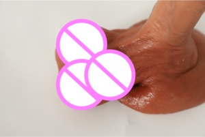 Einsetzen 4,26 Zoll Gute Qualität Sexspielzeug für Erwachsene Flüssiges Silikon realistisch fertig bewegliche Bälle saugen echte Haut dildos für Frauen - Product Image 3