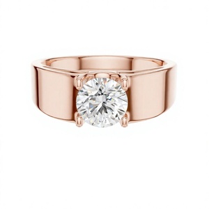 Bague en diamant de laboratoire de 1 carat, or blanc 14 carats, taille brillant rond, certifiée IGI, pour femme, fiançailles, mariage - Product Image 3