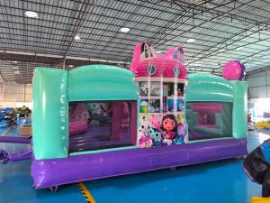 Château gonflable aquatique Cakey Cat Pandy Paws <span class=keywords><strong>Gabby</strong></span> House en PVC, toboggan aquatique gonflable personnalisé, château gonflable en vente, marque Aeor, fabriqué en Guangdong - Product Image 2