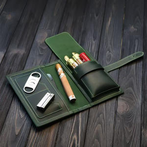 Estuche para Cigarros de Cuero PU Personalizado con Diseño de Patrón y Técnica de <span class=keywords><strong>Lacer</strong></span>, Accesorio de Viaje y Regalo de Navidad para Hombre - Product Image 2