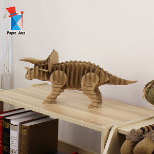<span class=keywords><strong>Puzzle</strong></span> 3D in Carta Fai-da-Te, Decorazione Casa, Dinosauro Triceratopo, <span class=keywords><strong>Puzzle</strong></span> in Carta Ondulata - Product Image 4