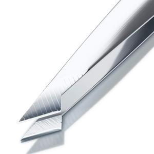 Professional 4-Piece Precision Eco-Friendly Lightweight Stainless Steel Eyebrow Tweezers Set Curved Design Includes PU Leather - Product Image 2