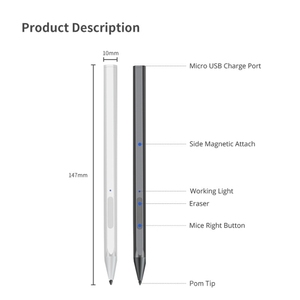 Lápiz óptico para <span class=keywords><strong>Lenovo</strong></span> <span class=keywords><strong>Xiaoxin</strong></span> <span class=keywords><strong>Pad</strong></span> Pro de 11,5 pulgadas TB-J706F, lápiz óptico recargable con sensibilidad a la presión, color negro - Product Image 2