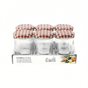 Einkochwelt <b>Jam</b> <b>Jars</b> 230 Ml Twist Off Lid Set Of 6 <b>For</b> Preserving Storage - Product Image 1