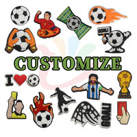 Nouveauté : Breloques personnalisables pour sabots homme en PVC écologique, Série Sport, Thème Jeu de Balle, Breloques Football, Accessoires de Chaussures