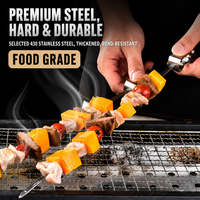 Brochettes et tiges à kebab en acier inoxydable en gros – Durables et portables pour grillades en extérieur, camping et usage en cuisine