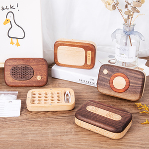 New Design Tooth Holder Custom Wooden Box Personalized Tooth Keepsake Teeth Storage With Lid Teeth Pillow Kid's Tooth Box
