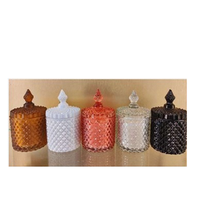 Luxury Diamond Cut Glass Jar Scented <b>Candle</b> Premium Soy Wax Home Fragrance <b>Candle</b> for Decor Spa <b>Gift</b> Wholesale - Product Image 1
