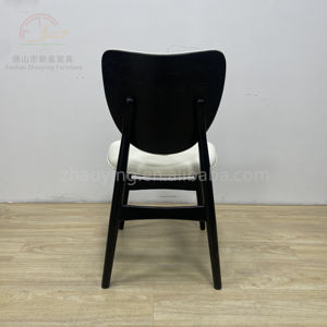 Meubles de maison modernes, chaises à pieds en bois avec revêtement en <span class=keywords><strong>cuir</strong></span> blanc en PVC pour le salon, la salle à manger ou le <span class=keywords><strong>club</strong></span>/les invités. - Product Image 6