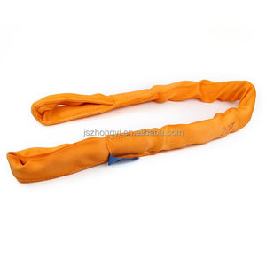 Công nghiệp mềm polyester nâng vành đai tròn linh hoạt nâng <span class=keywords><strong>Sling</strong></span> mắt mềm Dây Cam 10t 3m nâng cáp treo tròn - Product Image 1
