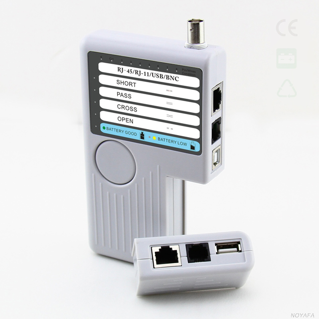 4 in 1 Lan Tester Remote Network Cable Tester Rj11 Rj45 Usb Bnc Hand-hold Lan Tester 9v Battery Power Supply