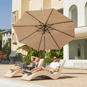 Venta caliente <span class=keywords><strong>de</strong></span> alta calidad 270cm <span class=keywords><strong>de</strong></span> diámetro Patio paraguas impermeable plegable sombrilla Hand Rocher para cocinas <span class=keywords><strong>de</strong></span> Hoteles al aire libre - Product Image 6