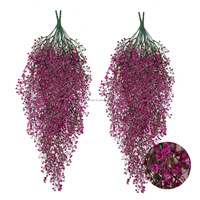 Plantes en plastique en gros avec feuilles vertes, plantes artificielles suspendues en plastique pour la décoration de la maison, du jardin et des mariages
