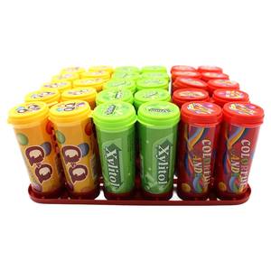 Vente en gros Chewing-gum au <span class=keywords><strong>xylitol</strong></span> à la saveur fruitée Bonbons à la gelée croustillants colorés au goût de fèves de chocolat sucré et de menthe - Product Image 4