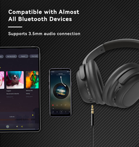 Casque sans fil Qualcomm Bluetooth 5.<span class=keywords><strong>2</strong></span> <span class=keywords><strong>ANC</strong></span> pour Smart TV, casque supra-auriculaire à faible latence, stéréo Hi-Fi pour home cinéma - Product Image 5