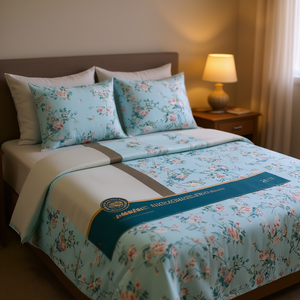 Floral Woven <b>Comforter</b> <b>Set</b> 7 Piece Queen King Size Breathable Polyester Filling Homes Hospitals Hotels - Product Image 2