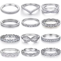 Bague en Moissanite Diamant VVS, Bijoux de Mariage de Luxe, Argent Sterling 925 avec Motif de Pierre, Cœur Vintage en Zircon