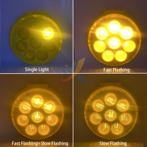 Luz de advertencia <span class=keywords><strong>LED</strong></span> solar con forma de girasol, baliza intermitente amarilla <span class=keywords><strong>para</strong></span> seguridad de tráfico de jardín de parque - Product Image 6