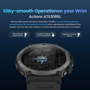 Blackview W50 Smartwatch ATS3085L 128Mb FLASH 56g 1.39inch O47.5*14.5mm 370mAh Power Wrist Heart Rate Monitor Pulse Blood Oxygen - Product Image 5