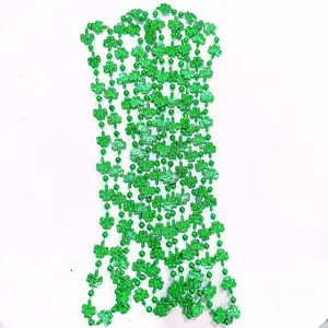 St. Patrick's Day Necklace: Irish Beaded Shamrock Party Necklace