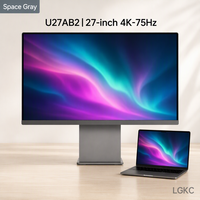 Nouvel écran 27 pouces, résolution 3840x2160, 75 Hz, 300 nits, 100 % sRGB, coque en alliage d'aluminium avec bords fins sur trois côtés