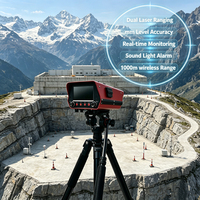 Système d'alarme sans fil sonore et lumineux à double laser de précision pour la surveillance de déplacement de câbles de téléphériques et l'avertissement des fondations de tours de câbles