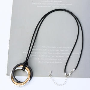 Colliers et pendentifs Vintage longues chaînes autour du cou pour femmes 2022 mode cercles ronds bijoux gothiques produits tendance - Product Image 5