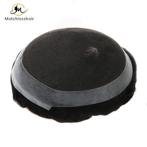 Système capillaire de haute qualité en dentelle suisse pour hommes, base australienne, cheveux humains indiens lisses, toupet en PU naturel - Product Image 5