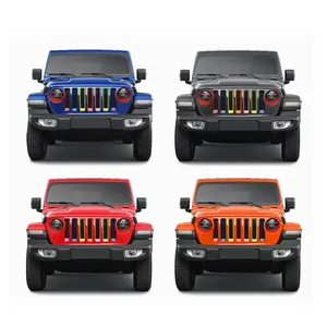 Bocillas Decorativas de Plástico ABS para Faros Delanteros JL Wrangler, Protección para Parrilla Delantera Wrangler 2018-2020 - Product Image 6
