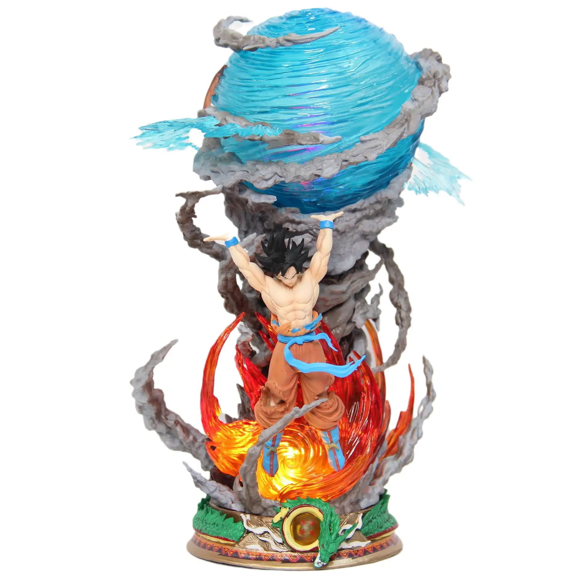 Super Saiyan GK Hunter Genki Bomb Goku, figura de actividad de PVC iluminada, modelo de juguete Unisex de animación japonesa